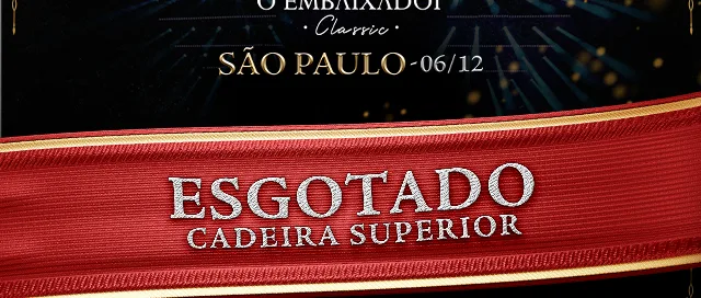 ESGOTADO: SETOR CADEIRA SUPERIOR